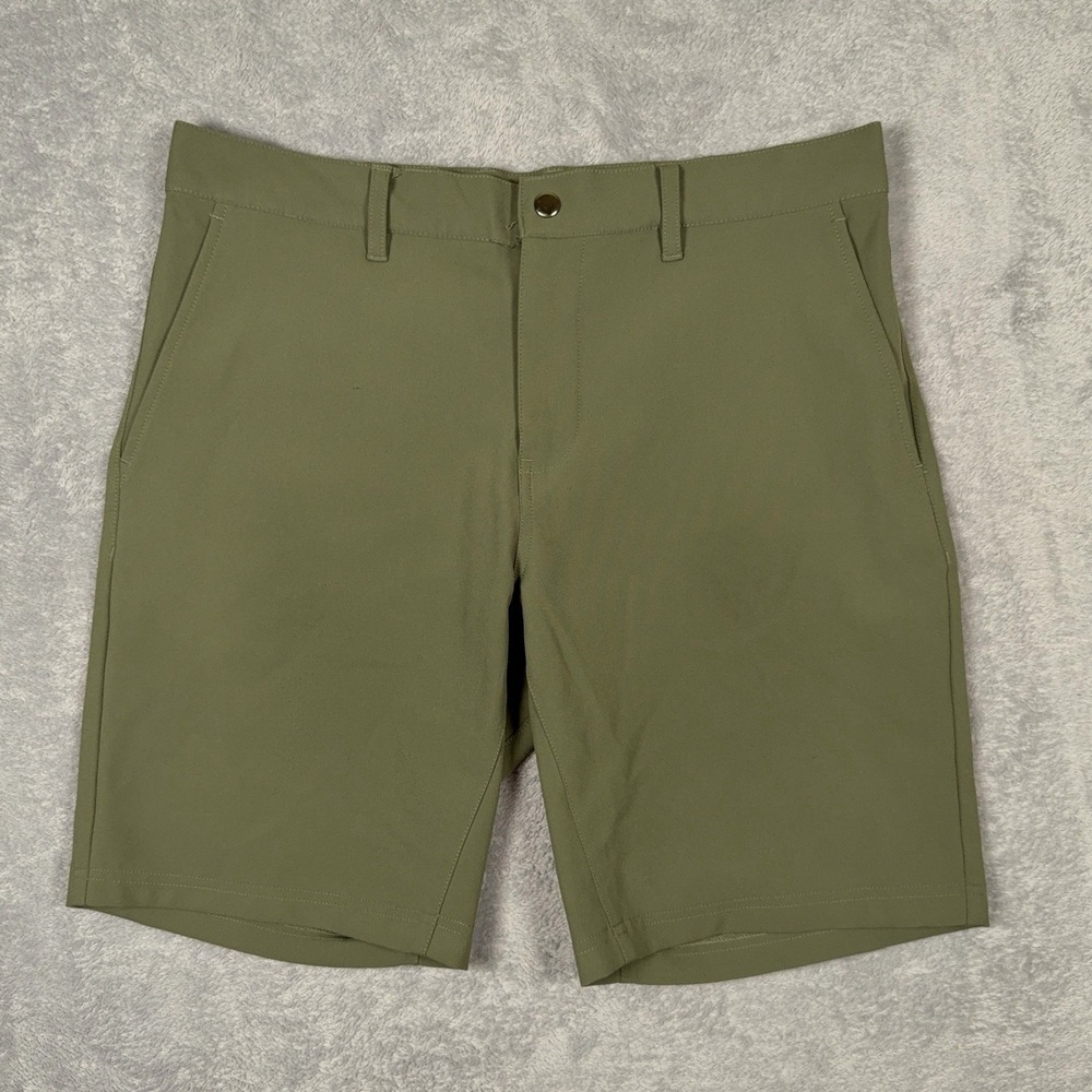 State & Liberty Shorts Adult 31 Green Performance Chino Short Stretch‎ Mens Tech